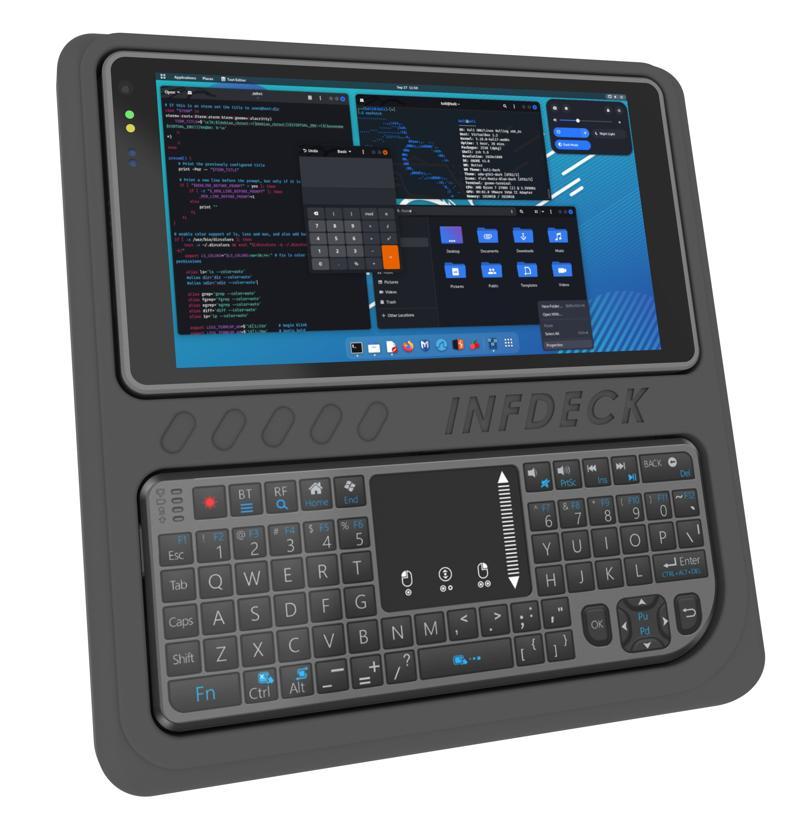 PhonePi portable Linux computer front view