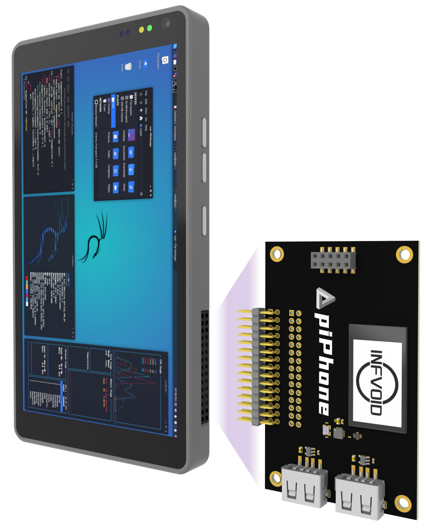 PiPhone side and angle view
